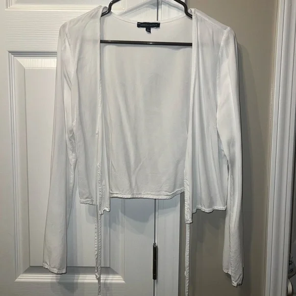 Kendall & Kylie cropped women’s double tie long sleeve size large - Picture 3 of 5